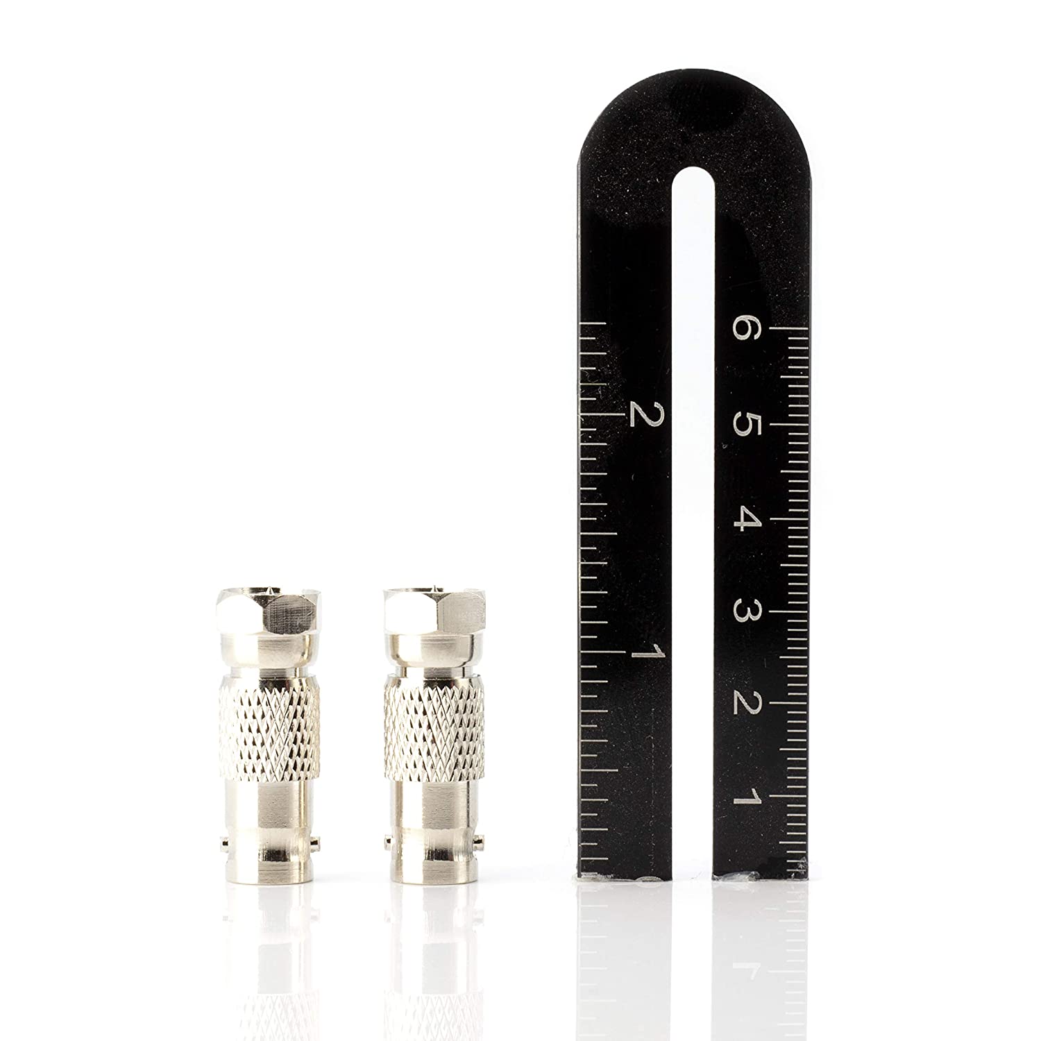RF (F81) and BNC Coaxial Adapter - BNC Female to Male F81 (F-Pin) Connector, Adapter, Coupler, and Converter - For RG11, RG6, RG59, RG58, SDI, HD SDI, CCTV - 10 Pack