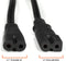2 Slot Power Cord Two Pack - Includes Both Types: Polarized (Squared End) and Non-Polarized (Figure 8 End) - NEMA 1-15P to C7 C8 UL Listed - 18 AWG, 10 Amps, 125 Volts - 10 Feet (3 Meter), Black