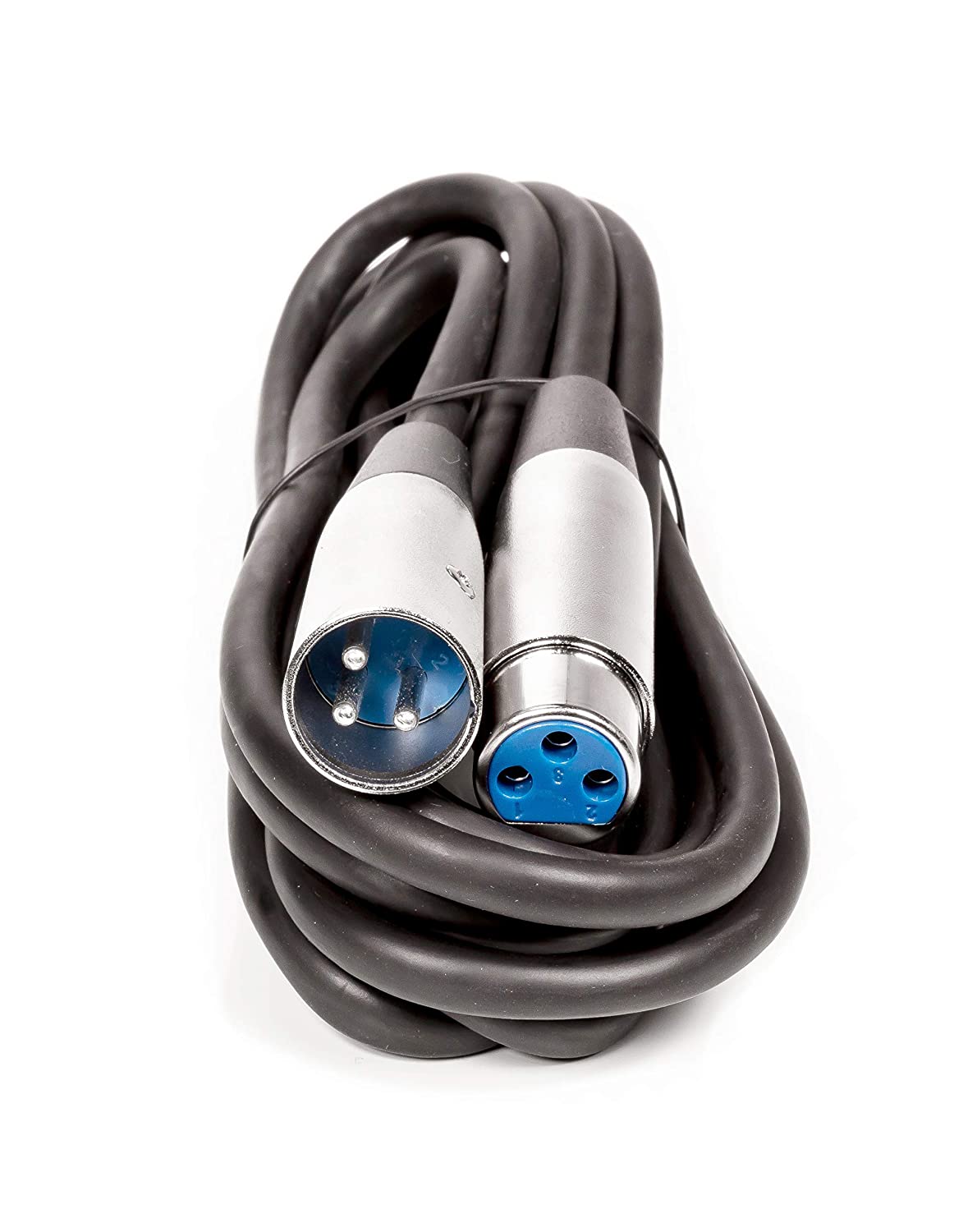 XLR Male to XLR Female Microphone Extension Cable - 6mm Cable with 3P - 3 Pin Connector - For Mixers, Mic, Audio Consoles - Balanced Cable - 28 AWG - 15 Feet, 3 Pack