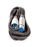 XLR Male to XLR Female Microphone Extension Cable - 6mm Cable with 3P - 3 Pin Connector - For Mixers, Mic, Audio Consoles - Balanced Cable - 28 AWG - 15 Feet
