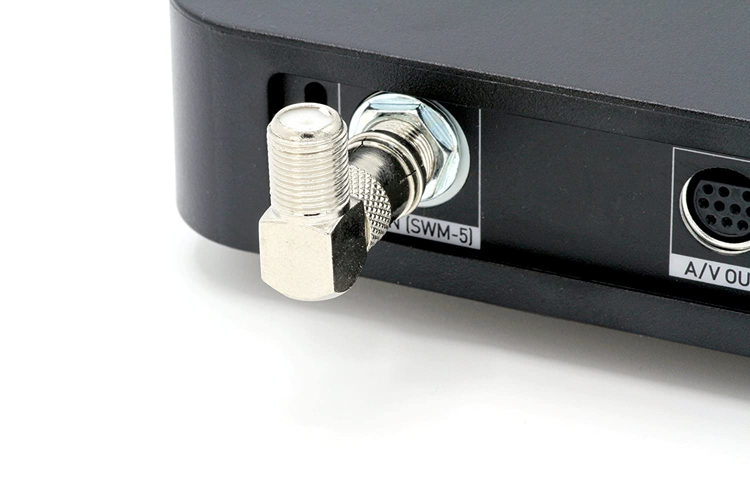 Push On and Right angle Coax Connector - Push On F Connector Male To Screw On Female Adapter - Pack of 50
