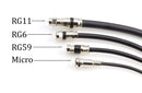 RG59 Coaxial Cable Connectors | Coax Compression Fittings w Water Tight – 25 ea
