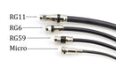 Coaxial Crimp Connector for RG6 Coaxial Cable. Includes O-Ring and Gel for Weather Proofing Seal, Indoor and Outdoor use. Also known as a Radial Compression Connector. Pack of 25