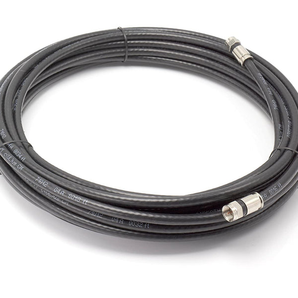 1000ft BLACK MADE IN USA COMMSCOPE F677TSVV TRI-SHIELD RG6 COAXIAL 18AWG 75 OHM SOLID CENTER CONDUCTOR FLAME RETARDANT PVC UL ETL CM CATV RATED INDOOR AUDIO/VIDEO TELECOMMUNICATION BULK COAX CABLE