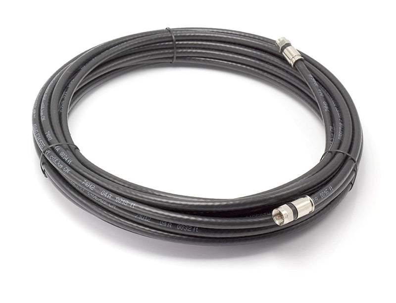 75 Foot Black - Solid Copper Coax Cable - RG6 Coaxial Cable with Connectors, F81 / RF, Digital Coax for Audio/Video, Cable TV, Antenna, Internet, & Satellite, 75 Feet (23 Meter)