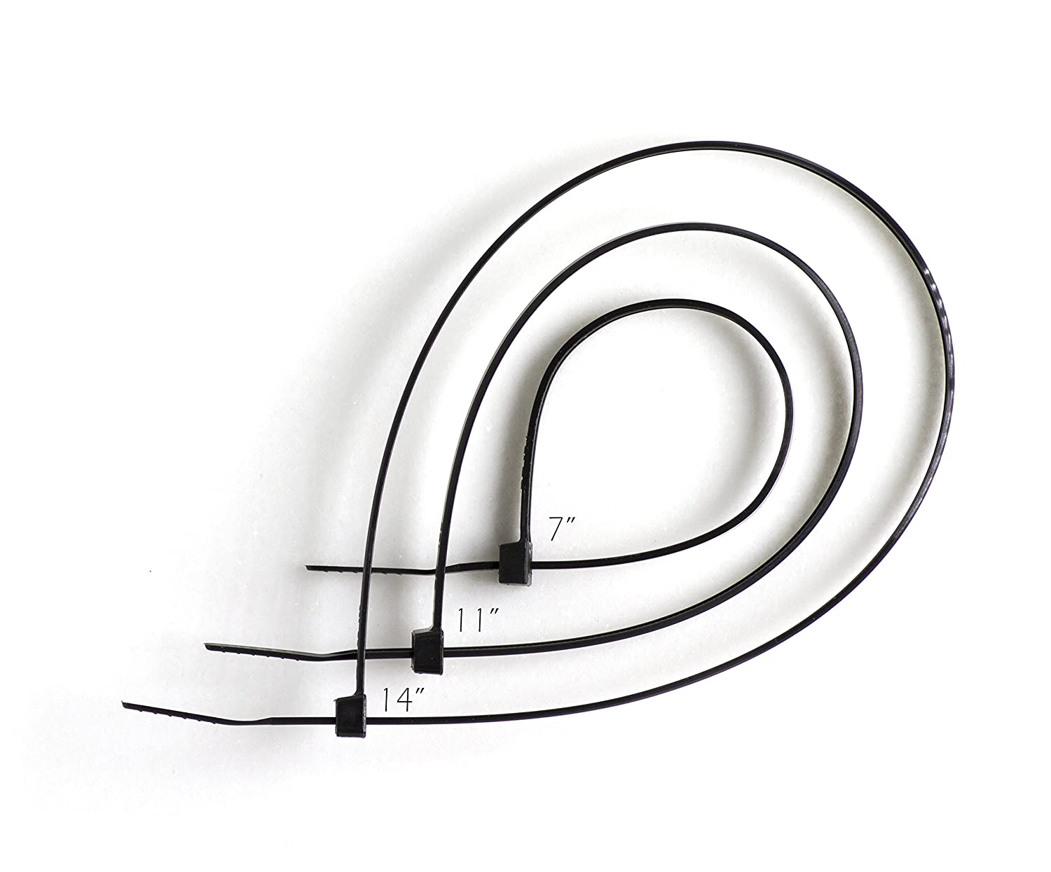 14 inch Grey Nylon Zip Ties - Strong Zip Tie, Wire Ties - Indoor and Outdoor Rated - No Tools Needed , Zip Ties (Wire Ties, Cable Ties), 100 Pack - Grey - 14"