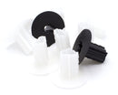 Dual Feed Thru Bushing - (Black) RG6 Feed Through Bushing (Grommet) Replaces Wallplates (Wall Plates) For Coax Coaxial Cable, Network Cable, CCTV - Indoor/ Outdoor Rated - 100 Pack