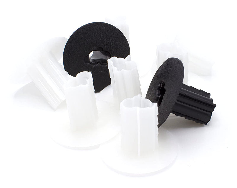 Dual Feed Thru Bushing - (Black) RG6 Feed Through Bushing (Grommet) Replaces Wallplates (Wall Plates) For Coax Coaxial Cable, Network Cable, CCTV - Indoor/ Outdoor Rated - 100 Pack