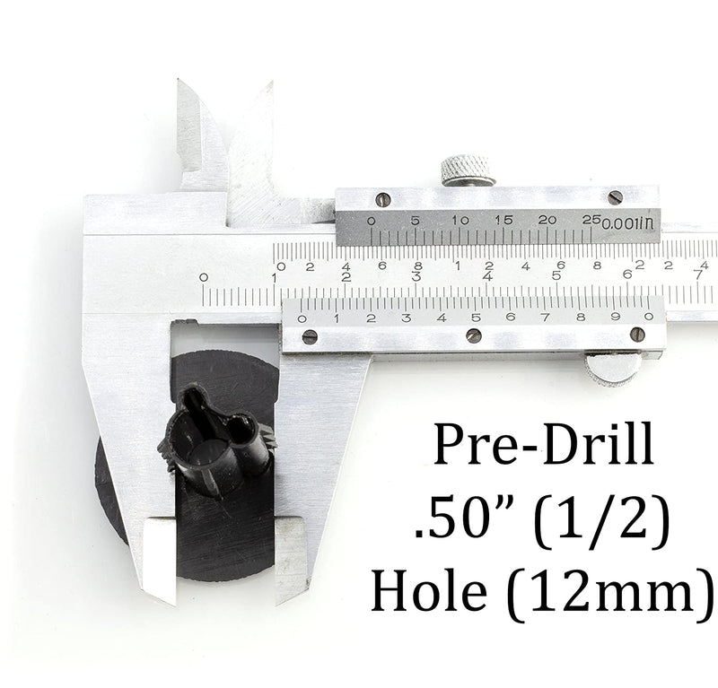 Single Feed Thru Bushing - (White) RG6 Feed Through Bushing (Grommet) Replaces Wallplates (Wall Plates) For Coax Coaxial Cable, Network Cable, CCTV - Indoor/ Outdoor Rated - 10 Pack