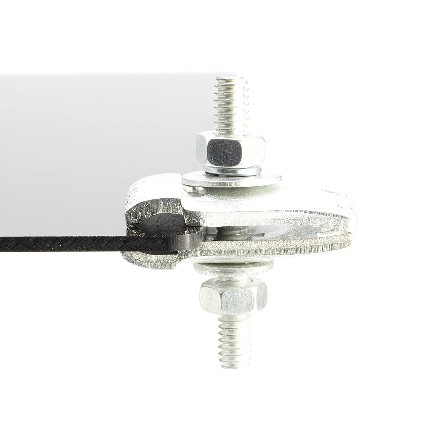 I Beam Style Ground Clamp - Galvanized Heavy Duty Trailer I-Beam Grounding, Stranded or Solid Wire - Grounding Tools Edition - UL Listed - Antenna, Satellite Dish, Cable TV - 1 Pack