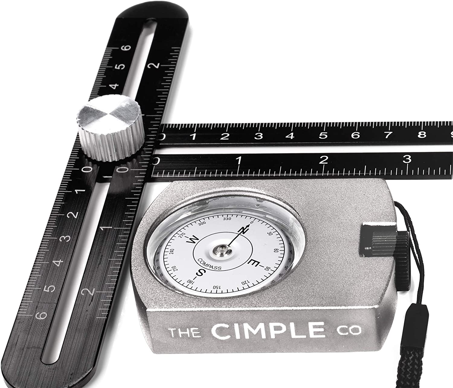Aluminum Compass with Azimuth Gauge and Portable Bag - Waterproof Navigation Compass for Hiking Camping - High Quality Aluminum - Professional Grade