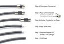 35' Feet, Black RG6 Coaxial Cable (Coax Cable) | Compression Connectors, F81/RF