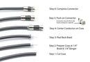 20' Feet, Black RG6 Coaxial Cable (Coax Cable) | Compression Connectors, F81/RF