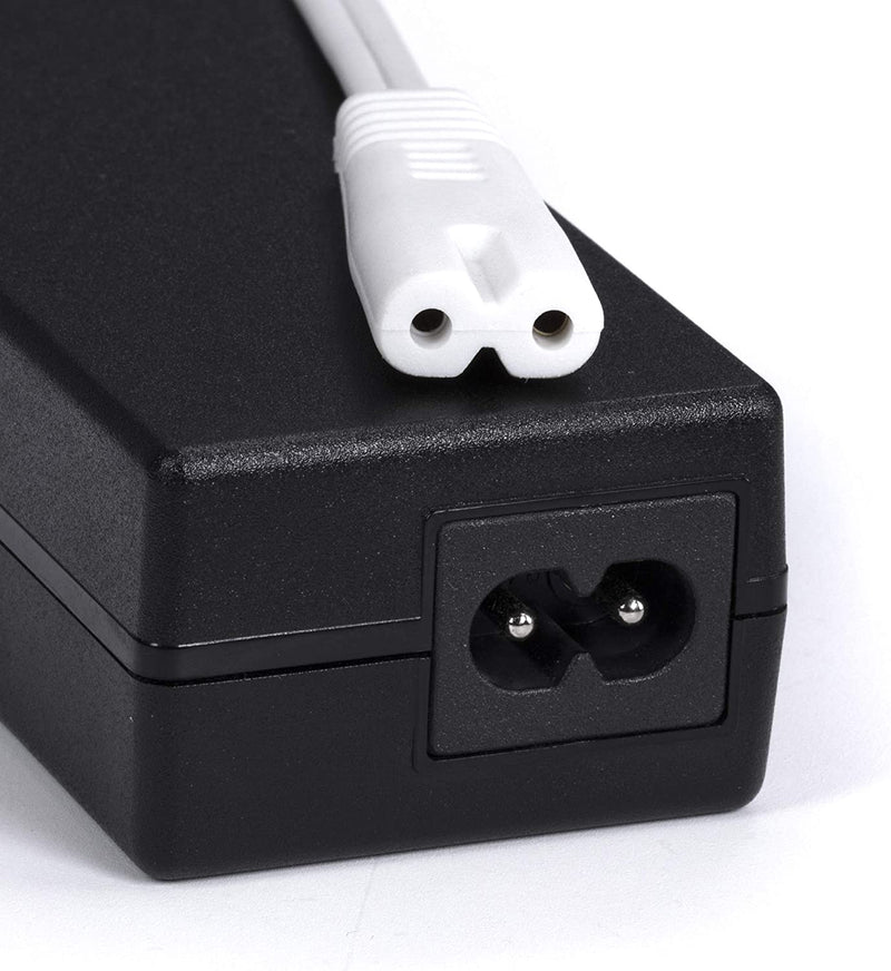Figure 8 Power Cord (2 Prong) with Copper Wire Core - Non Polarized for Satellite, CATV, Game Systems, and More - NEMA 1-15P to C7 C8 / IEC 320 - UL Listed - White, 25 Feet (7.5 Meter) Power Cable