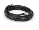 25ft Dual RG6 Coax Twin Coaxial Cable (Siamese Cable) 18AWG Coaxial Cable Satellite, Antenna, & CATV Grade with Weather Proof Compression Connectors, Black