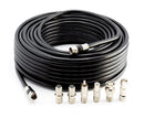Digital Coaxial Cable Kit with Universal Ends -RG6 Coax Cable and six (6) Piece Adapter Kit includes Male Female RCA BNC F81, and Barrel Connectors - Black, 100 Feet