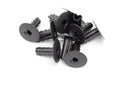 Single Feed Thru Bushing - (Black) RG6 Feed Through Bushing (Grommet) Replaces Wallplates (Wall Plates) For Coax Coaxial Cable, Network Cable, CCTV - Indoor/ Outdoor Rated - 100 Pack