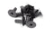 Single Feed Thru Bushing - (Black) RG6 Feed Through Bushing (Grommet) Replaces Wallplates (Wall Plates) For Coax Coaxial Cable, Network Cable, CCTV - Indoor/ Outdoor Rated - 100 Pack