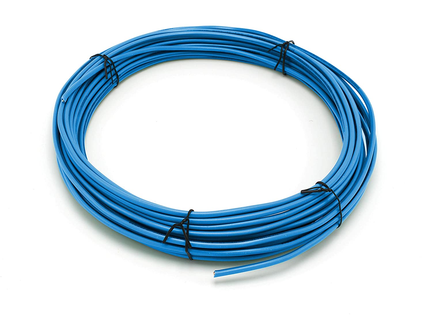 100 Feet (30 Meter) - Insulated Solid Copper THHN / THWN Wire - 14 AWG, Wire is Made in the USA, Residential, Commerical, Industrial, Grounding, Electrical rated for 600 Volts - In Blue