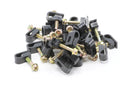 THE CIMPLE CO - Single Coaxial Cable Clips, Cat6, Electrical Wire Cable Clip, 1/4 in (6 mm) Screw Clip and Fastener, Black (50 pieces per bag)