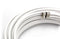 25ft Dual with Ground RG6 Coaxial Twin Coax Cable (Siamese Cable) with 18AWG Copper Ground Wire, Satellite, Antenna & CATV Quality Compression Connectors, White