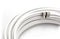 75ft Dual with Ground RG6 Coaxial Twin Coax Cable (Siamese Cable) with 18AWG Copper Ground Wire, Satellite, Antenna & CATV Quality Compression Connectors, White
