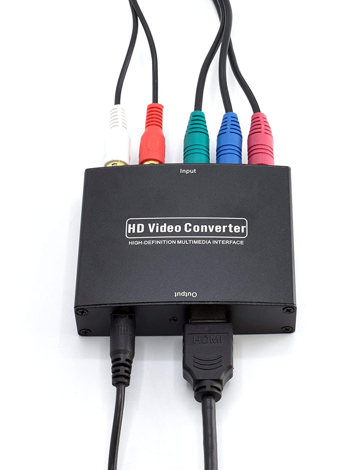 Component YPbPr to HDMI Converter Kit - RGB to HDMI Adapter with HDMI and Component Cable for 1080 HDTV (Black)