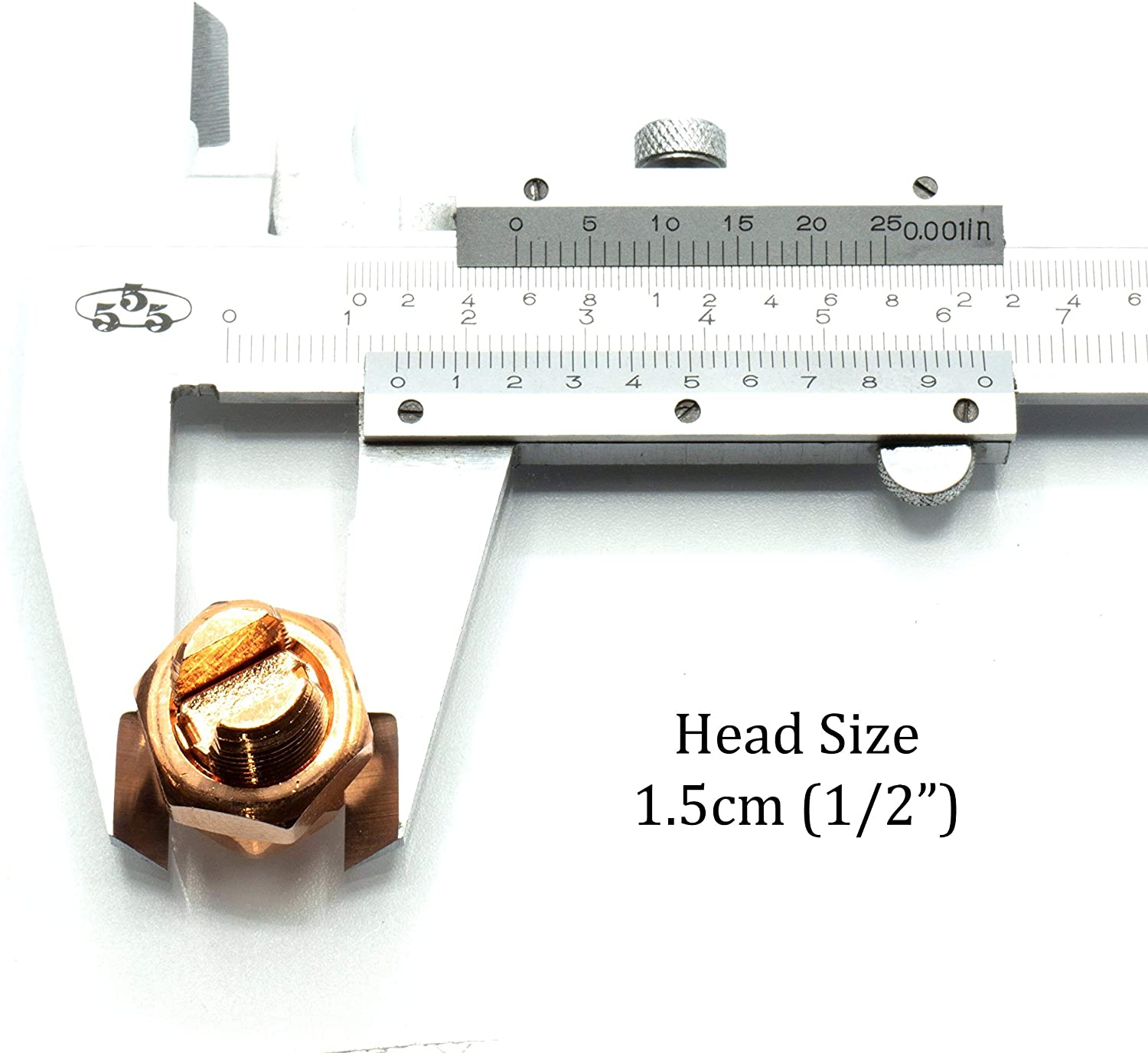 Size #4 Grounding Split Bolt - Superior Strength Split Bolt Connector Size 4 for Copper Conductors - US Manufactured - UL Listed -for: Antenna, Satellite, DIRECTV, CATV, and more - 4 Pack