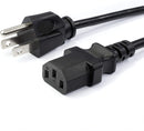 AC Power Cord (3 Prong) - 4 Feet (1.2 Meter), Black - Premium Quality Copper Wire Core - Computer, Medical, Server & Desktop - NEMA 5-15 to C13 / IEC 320 - UL Listed Power Cable