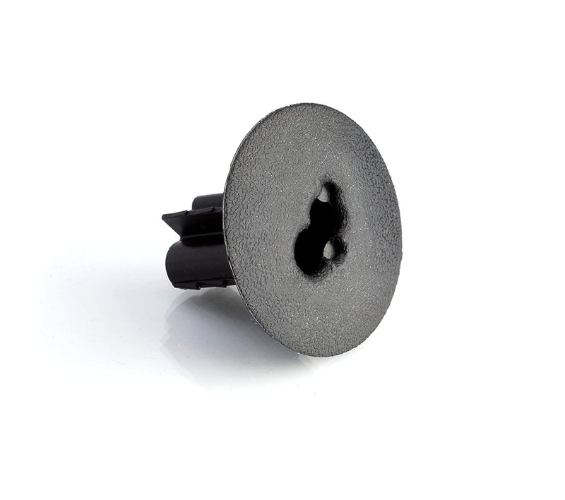 Dual Feed Thru Bushing - (Black) RG6 Feed Through Bushing (Grommet) Replaces Wallplates (Wall Plates) For Coax Coaxial Cable, Network Cable, CCTV - Indoor/ Outdoor Rated - 100 Pack