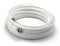 50ft Dual with Ground RG6 Coaxial Twin Coax Cable (Siamese Cable) with 18AWG Copper Ground Wire, Satellite, Antenna & CATV Quality Compression Connectors, White