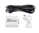HDMI to VGA Video Converter Adapter- HD to VGA Adapter Converter w/ Audio and 1080 HDMI Cable for HD TV, Desktop, Laptop & Blu-Ray - (White)