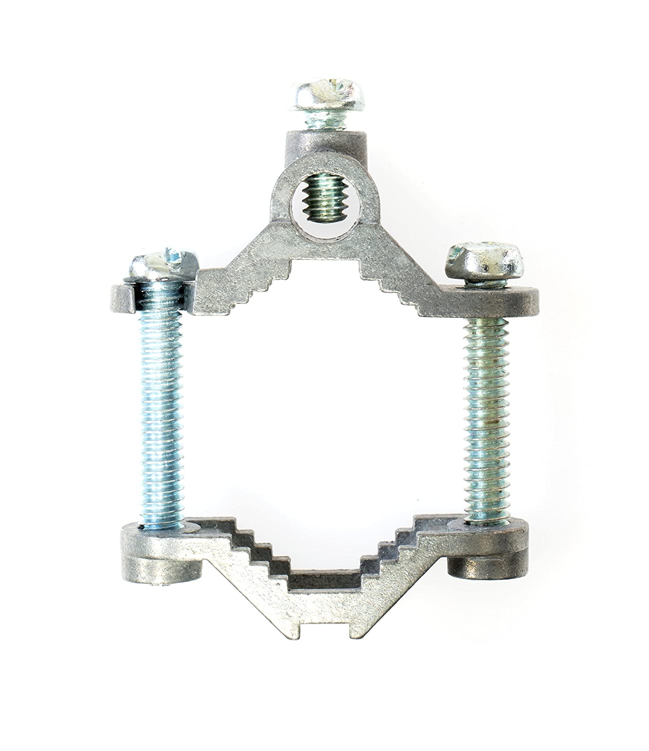 Electrical Grounding Rod Clamp - Direct Burial Hex Head Grounding Clamp, Adjustable 1 inch Ground - UL Listed - Antenna, Satellite Dish, Cable TV - 1 Pack