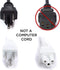 AC Power Cord (3 Prong) - White, 3 Feet (0.9 Meter) - Premium Quality Copper Wire Core - Mouse Style for Laptops, Computers, & Power Supplies - NEMA 5-15P to C5 / IEC 320 - UL Listed