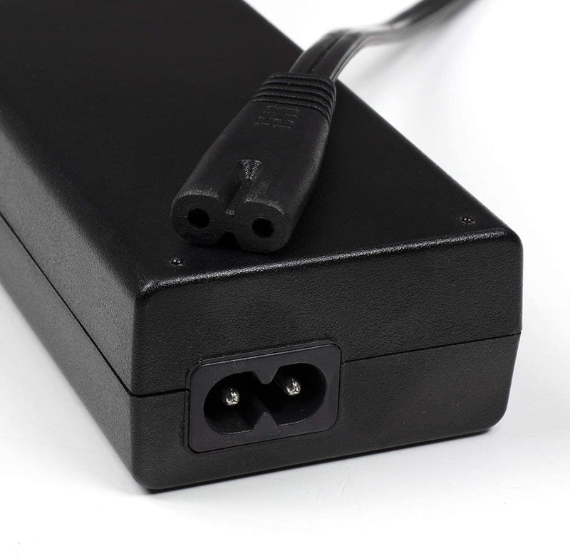 Figure 8 Power Cord (2 Prong) with Copper Wire Core - Non Polarized for Satellite, CATV, Game Systems, and More - NEMA 1-15P to C7 C8 / IEC 320 - UL Listed - Black, 15 Feet (4.5 Meter) Power Cable