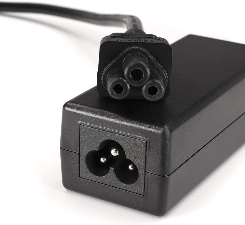 AC Power Cord (3 Prong) - Black, 6 Feet (1.8 Meter) - Premium Quality Copper Wire Core - Mouse Style for Laptops, Computers, & Power Supplies - NEMA 5-15P to C5 / IEC 320 - UL Listed