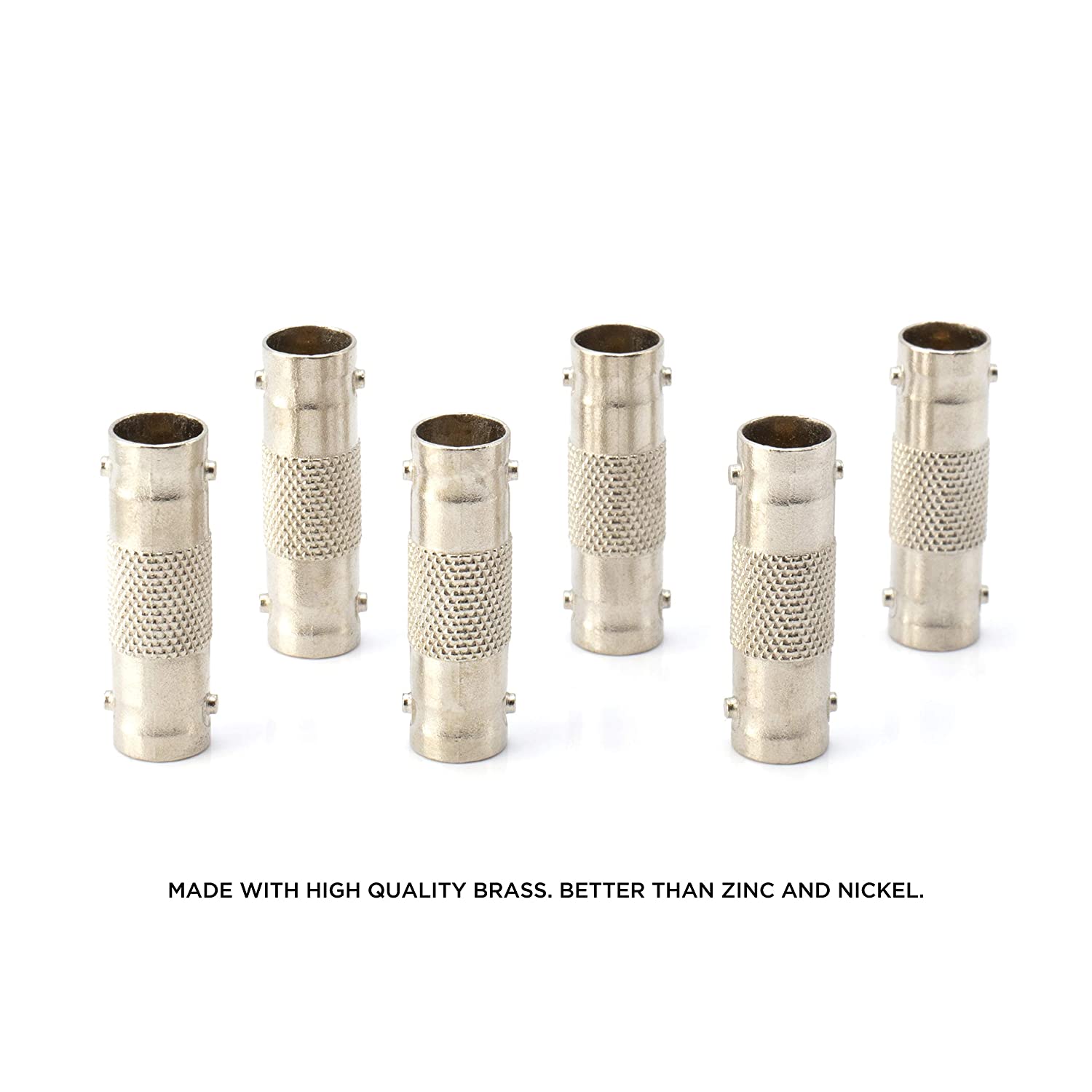 BNC Connectors, Female to Female Coupler - 4 Pack - (Barrel Connector) Adapter for Security Camera CCTV, SDI, HD-SDI