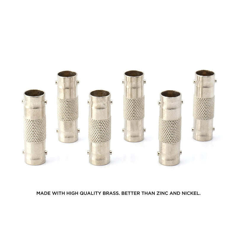 BNC Connectors, Female to Female Coupler - 50 Pack - (Barrel Connector) Adapter for Security Camera CCTV, SDI, HD-SDI