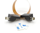 BNC (SDI, HD SDI, 10Base) Flat Wire - Jumper Video Cable - (1 FT)- BNC Female to BNC Female Door and Window Cable Pass Though