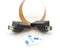 BNC (SDI, HD SDI, 10Base) Flat Wire - Jumper Video Cable - (1 FT)- BNC Female to BNC Female Door and Window Cable Pass Though