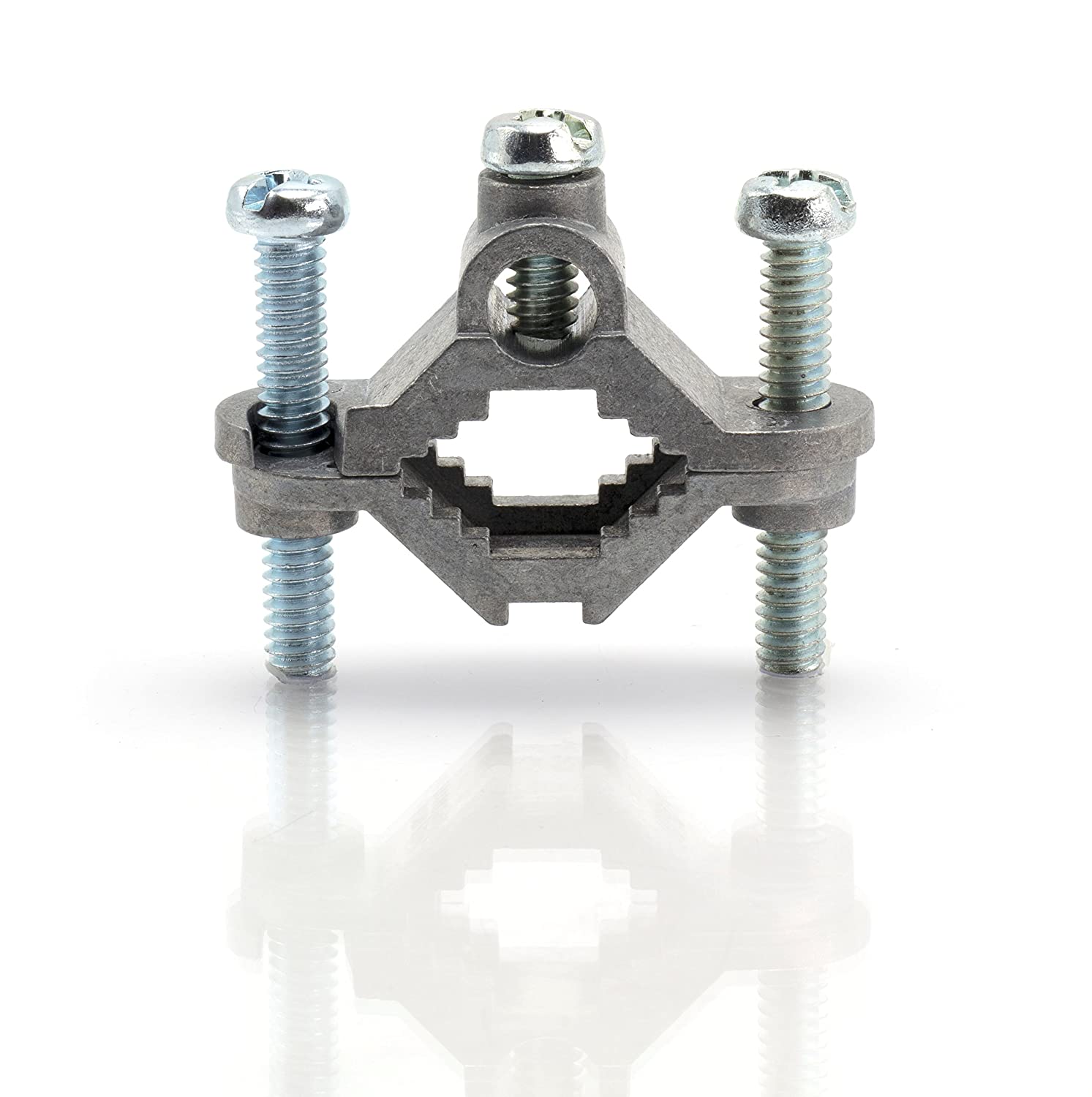 Electrical Grounding Rod Clamp - Direct Burial Hex Head Grounding Clamp, Adjustable 1 inch Ground - UL Listed - Antenna, Satellite Dish, Cable TV - 1 Pack