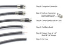 RG11 Coaxial Cable Connectors | Coax Compression Fittings w Water Tight – 100ea
