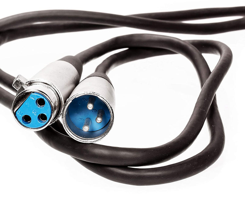 XLR Male to XLR Female Microphone Extension Cable - 6mm Cable with 3P - 3 Pin Connector - For Mixers, Mic, Audio Consoles - Balanced Cable - 28 AWG - 3 Feet