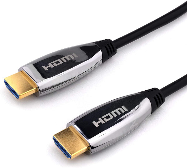 15 Feet, 4K Fiber Optic HDMI Cable, Ultra High Speed Fiber Optic 18Gbps 4K @ 60Hz, 4:4:4 HDR, HDCP, ARC, 3D and More - Hybrid HDMI with Gold Connectors