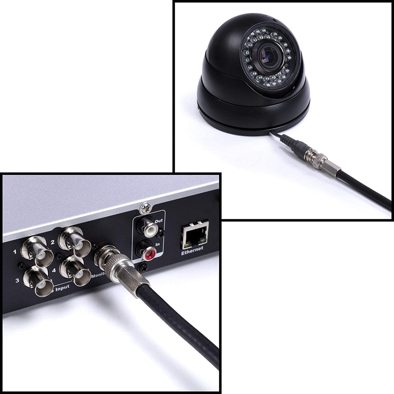 RG6 Coaxial Cable Connector, Screw On (Twist On) - SDI, HD-SDI, CCTV, Security, Video Card, Camera, Solderless - RG6 - Pack of 100