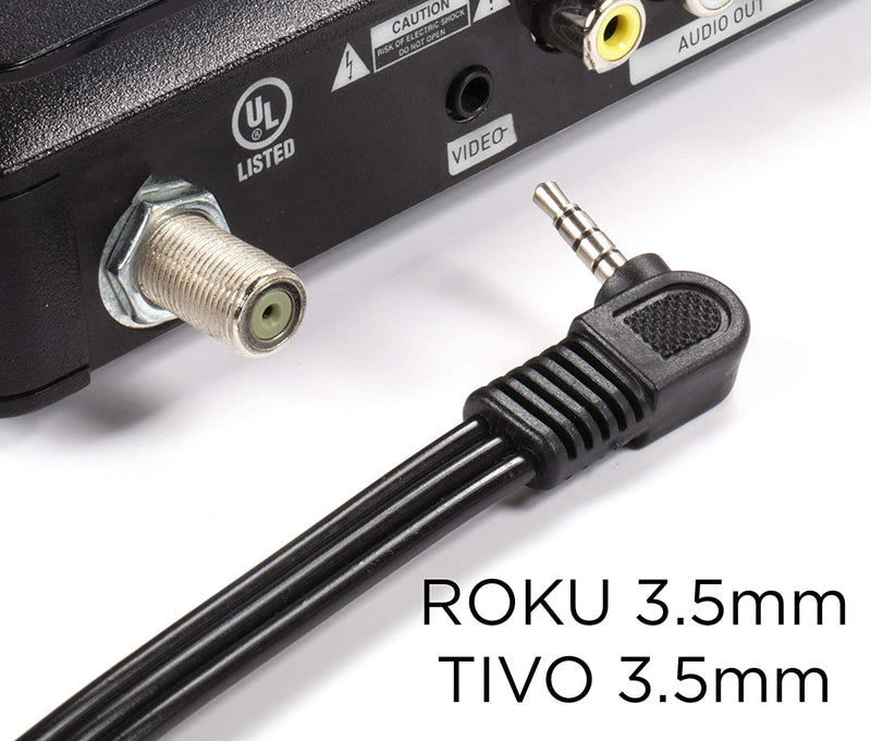 3.5mm Male Jack to RCA Male Video and Audio Cable - Compatible with Roku and Tivo - NOT FOR CAMERAS - Composite Video Cable Connector (Red White Yellow) - 6 Feet