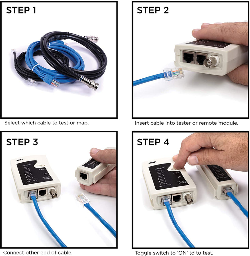 Network Cable Tester RJ45, RJ11, R12, CAT5 UTP Network Access Control Tools  For Network Repair And LAN Cable Testing From Arthur032, $3.14