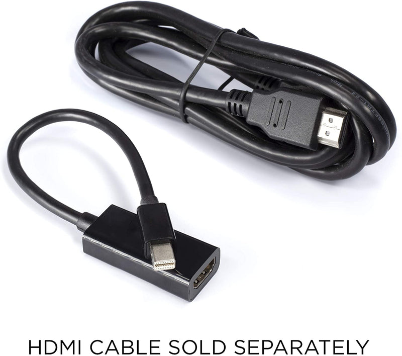 Mini DisplayPort to HDMI Adapter - MiniDP to HDMI - Thunderbolt / MiniDP to HDMI Cable Adapter - Black - 2 Pack