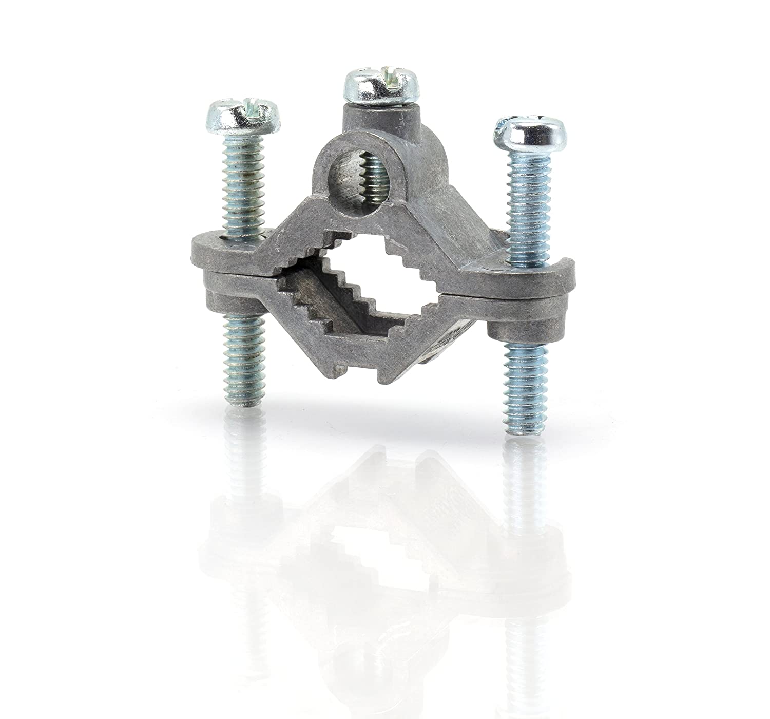 Electrical Grounding Rod Clamp - Direct Burial Hex Head Grounding Clamp, Adjustable 1 inch Ground - UL Listed - Antenna, Satellite Dish, Cable TV - 1 Pack