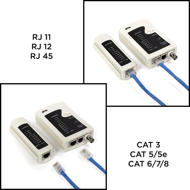 Universal Network Cable Tester Tool - BNC, RJ45, RJ11, USB 4-in-1 Wire –  THE CIMPLE CO